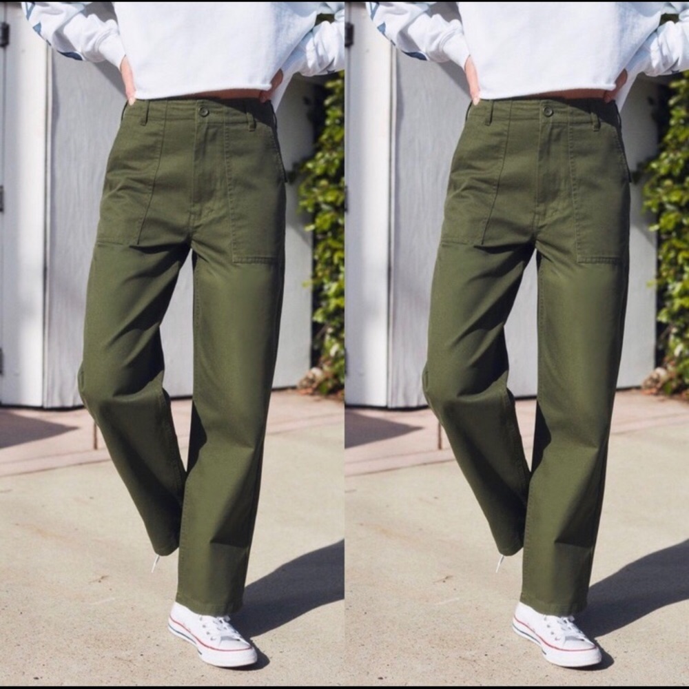 brand new brandy melville green cargo pants